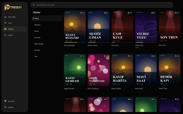 Premium Player Linux uygulamasında canlı TV: kategoriler, kanal listesi ve program rehberi